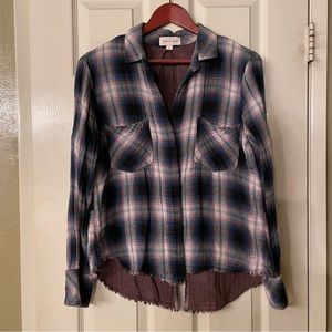 Cloth & Stone Plaid Button-down, size M